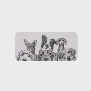 Peeking Pups Rectangular Platter