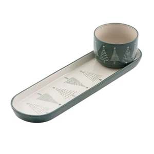 Cheese Board: Ladelle - Christmas Evergreen Plate with Bowl