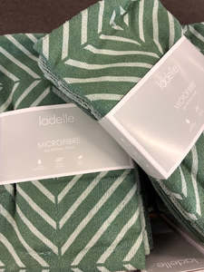 Tea Towel: Ladelle - Beson Green Microfibre 4pk Kitchen Towels