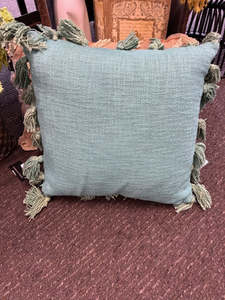Cushions: S&R - Teal Cushion with Tassels