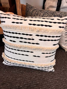 Cushions: Zulu Cushion White & Black