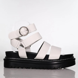 Minx Shoes: Sadie White/Black Sandals.