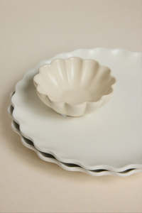 Wave Ivory Dipping Bowl