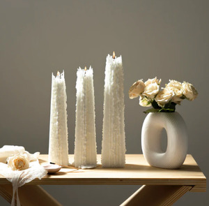 Candles Fragrances: Living Lights | Icicle Candle Large 36.5cm | Pinot Blanc