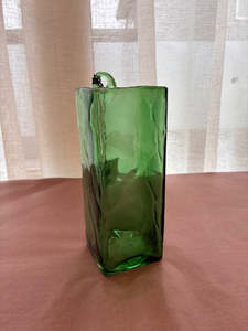 Homewares: Green Glass Wall Vase