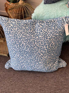 Tussock & Thread | Cushion | Blue Leopard
