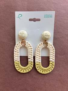 Earrings: Enhance | Earrings | Raffia Wrapped