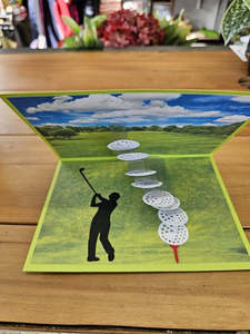 Tena Koe Cards: Cards By Flora | Golf FORE! | 3D Card