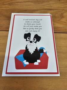 Tena Koe Cards: Cards By Flora | Greeting Card | Border Collie Dog - In My Thoughts