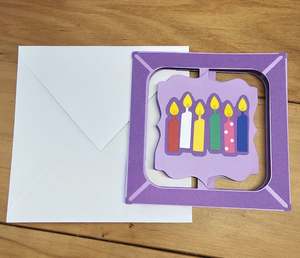 Tena Koe Cards: Cards By Flora | Birthday Card | Purple Candles