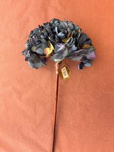 Pots Plants Foliage: Flower Systems | Artificial Vintage Look Hydrangea | Blue