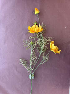 Pots Plants Foliage: Flower Systems | Artificial Cosmos Spray | Yellow