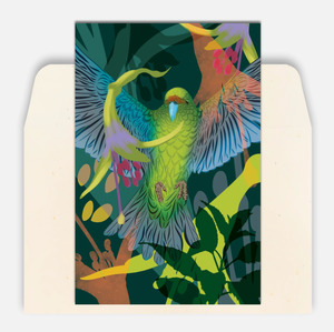 Flox: Kākāriki & Kōtukutuku Greeting Card