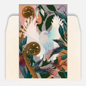 Flox: Fantail & Punga Greeting Card