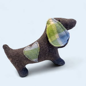 Fully Woolly | Doxie the Dachshund Toy | Blue & Green