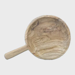 Bear & Fox | Teak Round Platter with Handle | Organic