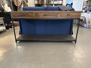Console Table w/ Metal Shelf
