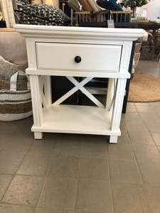 White Bedside Table