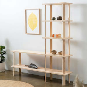 Furniture: lowercase. Huxley Shelving
