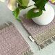 Loom Studio. Lavender Linen + Wool Woven Set of 2