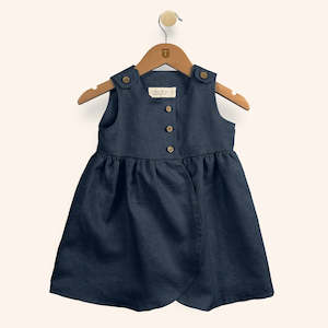 Girls Dress: Emmeline Pinny - Navy