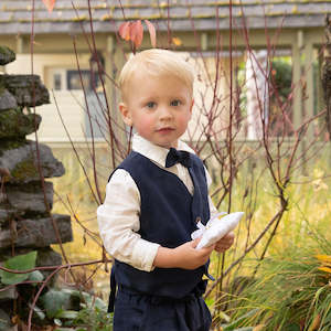 boys top: Wilbur Waistcoat - Navy