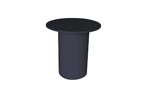 Products: FLAT EDGE BLACK CIRCLE TABLE SMALL - Event Hire - Twelve Tables