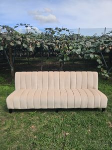 Products: CARAMEL PLUSH LOUNGER - Event Hire - Twelve Tables