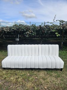 Products: WHITE PLUSH LOUNGER - Event Hire - Twelve Tables
