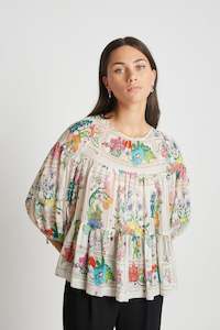 Life Is A Flower: Chaotic good shirt - Cream