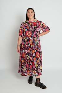 Fabrics Trims Viscose: Razzle Dazzle dress - Black