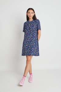 Fabrics Trims Viscose: Matters of the heart dress - Navy
