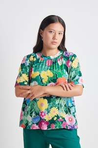 The Floral Space Continuum: Constellation tee - Green