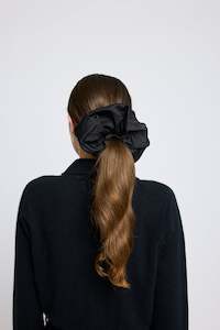 Scrunchies: Fun and Games oversized scrunchie - Black satin