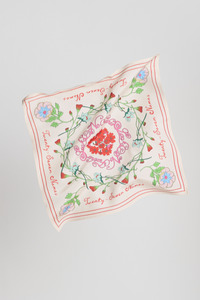 Made In Te Whanganui A Tara: Look no further Cream floral scarf - Medium