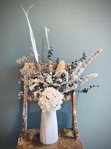 Dried Flowers: Green & White Delight