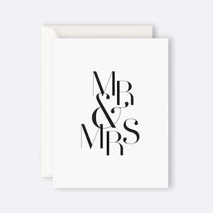 Greeting Cards: Greeting Card – Mrs & Mrs