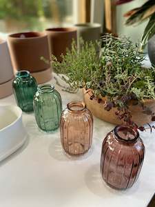 Gifts: Coloured Bud Vase Set (4)