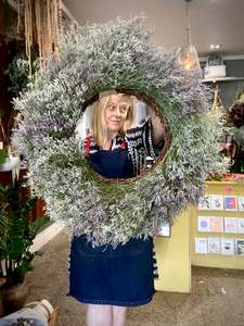 Christmas: Limonium Wreath XL Lavender