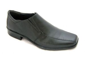 Slatters Hugh/Denmark II Black Slip On Shoe