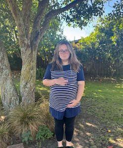 Shannon Maternity & Breastfeeding Tee - Blue