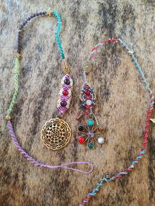 Charm macrame hairwrap