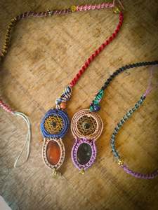 Sacred geometry crystal hairwrap