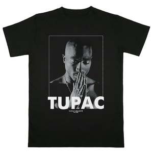 Tupac - Praying - Black T-Shirt