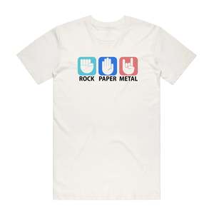 Rock Paper Metal - Music T-Shirt - Natural