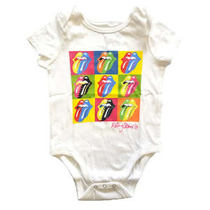 The Rolling Stones - Two Tone - Baby White Onesie