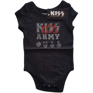 Baby Onesies: KISS - Kids Army - Baby Black Onesie