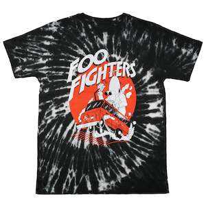 Foo Fighters: Foo Fighters - Speeding Bus - Tie Dye Black T-Shirt