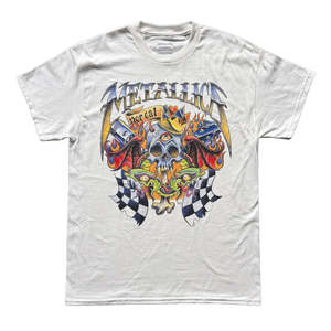 Metallica - Chequered Flag - White T-shirt