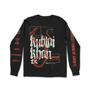 Long Sleeves: Kublai Khan - Lowest Form of Animal - Black Long Sleeve